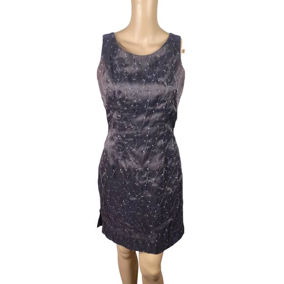 Vtg 90s Insense NY Gray Mauve Phoebe Buffay Embroidered Top + Dress Set SZ 4 - Picture 3 of 12